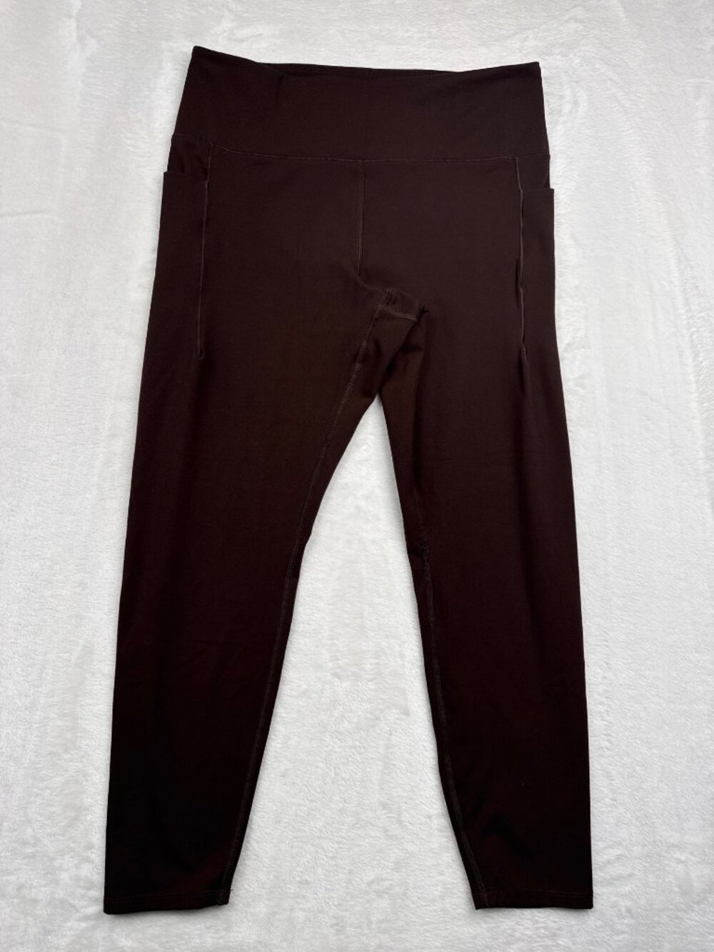 Danskin Womens High-Waisted Brown Leggings Size L With Pockets